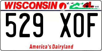 WI license plate 529XOF