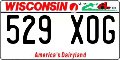 WI license plate 529XOG