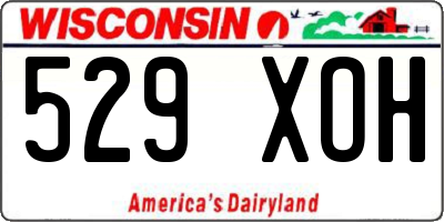 WI license plate 529XOH