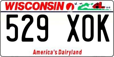 WI license plate 529XOK