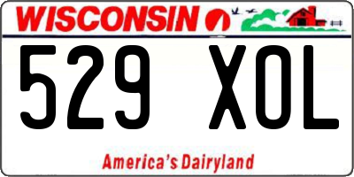 WI license plate 529XOL