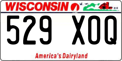 WI license plate 529XOQ
