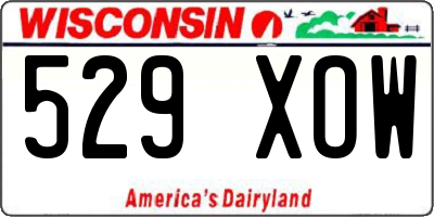 WI license plate 529XOW
