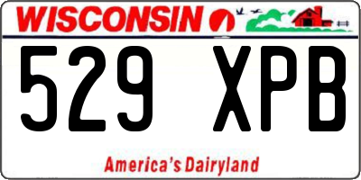 WI license plate 529XPB