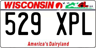 WI license plate 529XPL