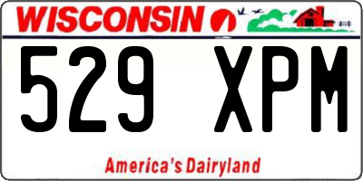 WI license plate 529XPM