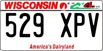 WI license plate 529XPV