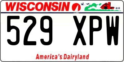 WI license plate 529XPW