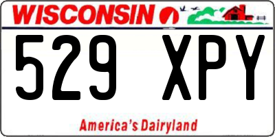 WI license plate 529XPY