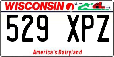 WI license plate 529XPZ