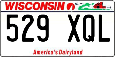 WI license plate 529XQL