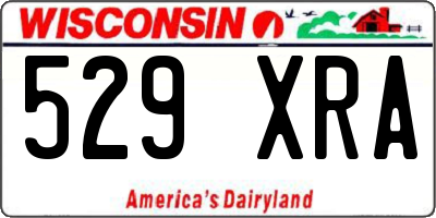 WI license plate 529XRA
