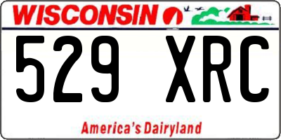 WI license plate 529XRC