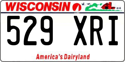 WI license plate 529XRI