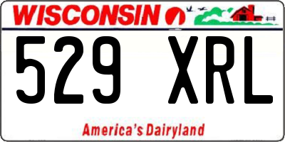 WI license plate 529XRL