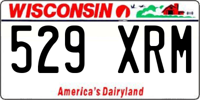WI license plate 529XRM