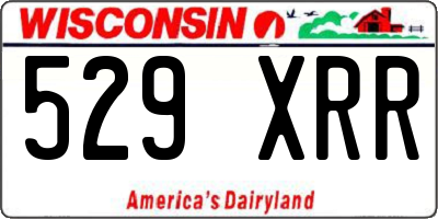 WI license plate 529XRR