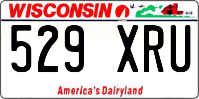 WI license plate 529XRU