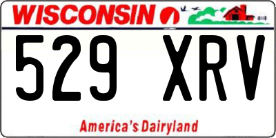 WI license plate 529XRV