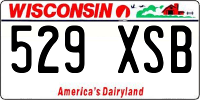 WI license plate 529XSB