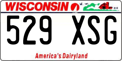 WI license plate 529XSG