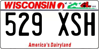 WI license plate 529XSH