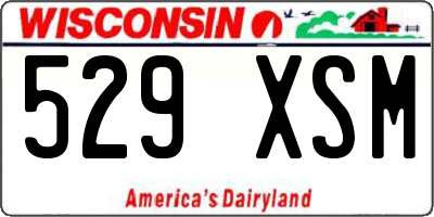 WI license plate 529XSM