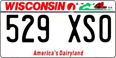 WI license plate 529XSO