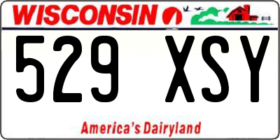 WI license plate 529XSY