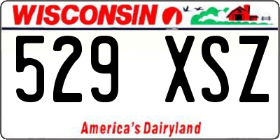 WI license plate 529XSZ