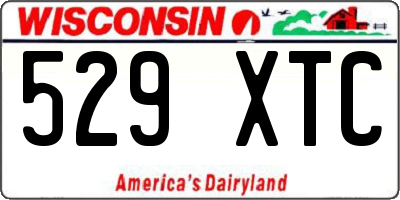 WI license plate 529XTC