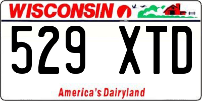 WI license plate 529XTD