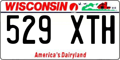 WI license plate 529XTH
