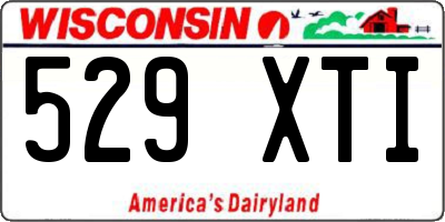 WI license plate 529XTI