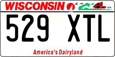 WI license plate 529XTL