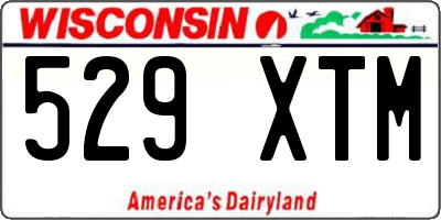 WI license plate 529XTM