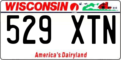 WI license plate 529XTN