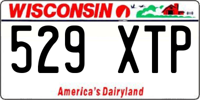 WI license plate 529XTP