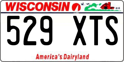 WI license plate 529XTS