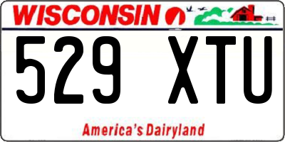 WI license plate 529XTU
