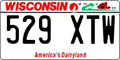 WI license plate 529XTW