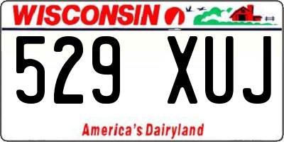 WI license plate 529XUJ