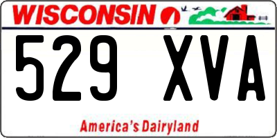 WI license plate 529XVA