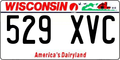 WI license plate 529XVC