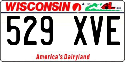 WI license plate 529XVE