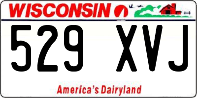 WI license plate 529XVJ