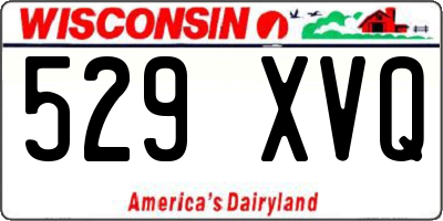 WI license plate 529XVQ