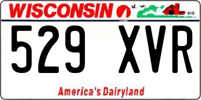 WI license plate 529XVR