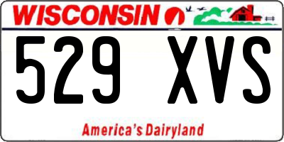 WI license plate 529XVS