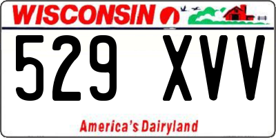 WI license plate 529XVV
